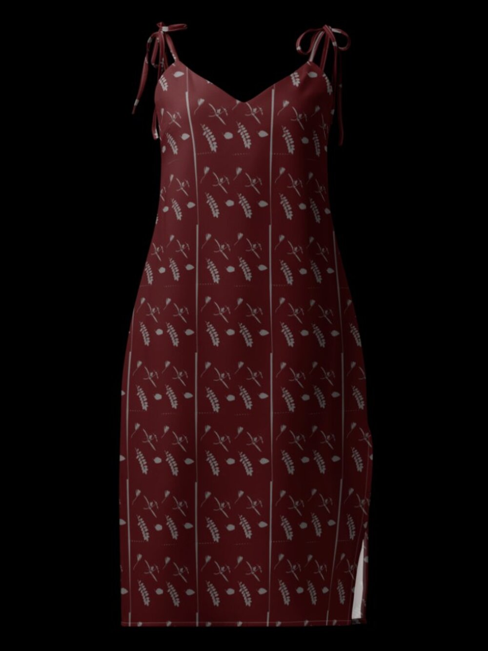 Tie-strap midi dress
